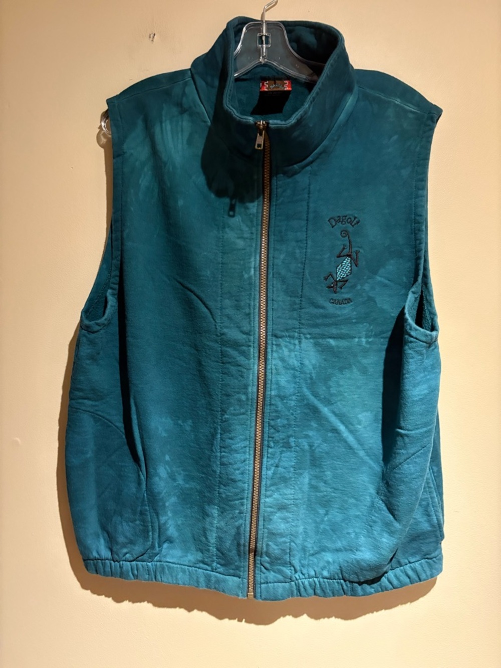 Vintage Dagoli Zippered Vest Large 100% Cotton 90's Tie Dye Logo